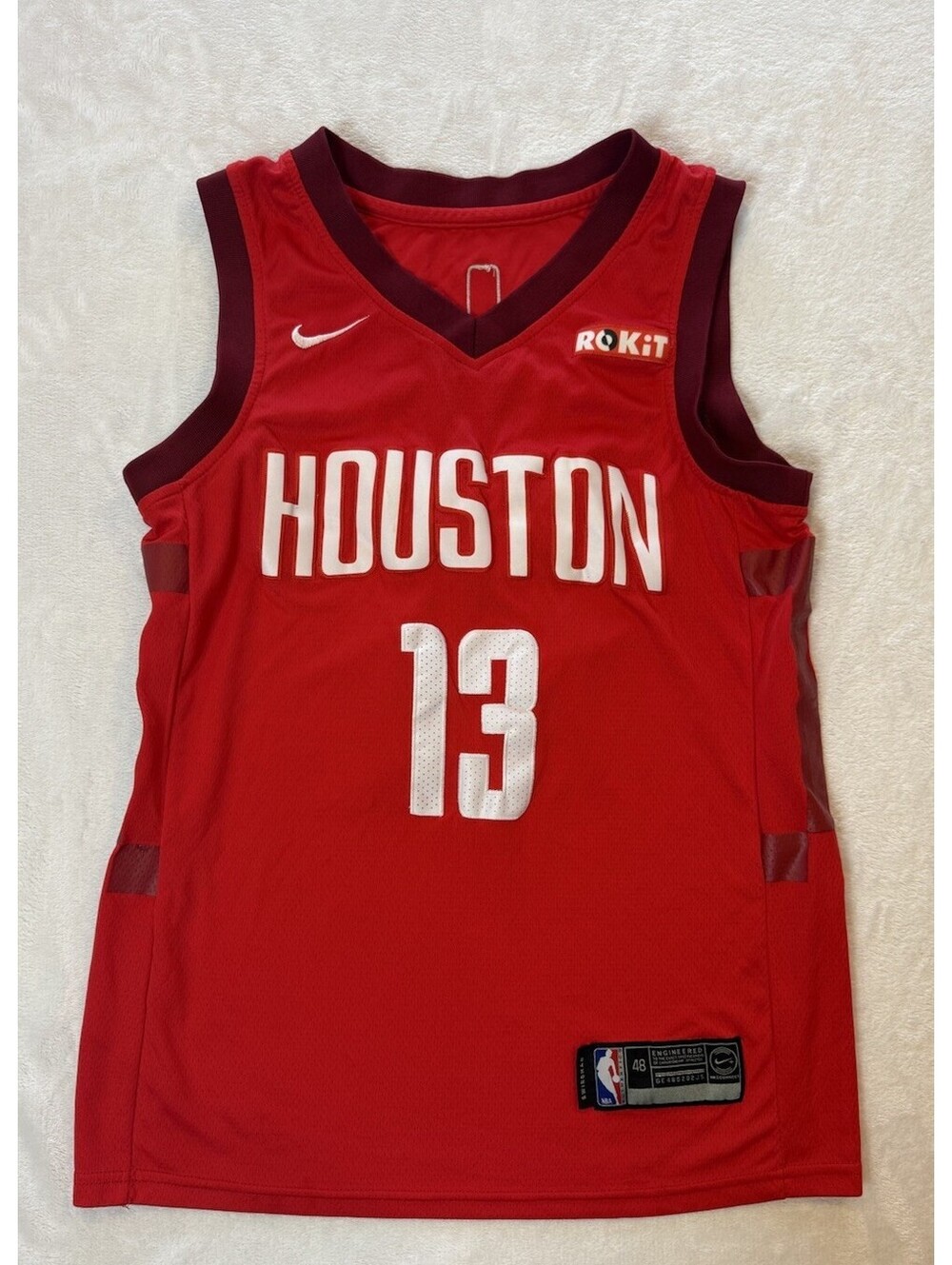 Houston Rockets James Harden Basketball Jersey Stitched Sz 48 Nike